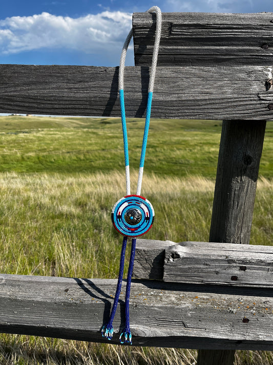 Beaded Bolo Tie - Headdress
