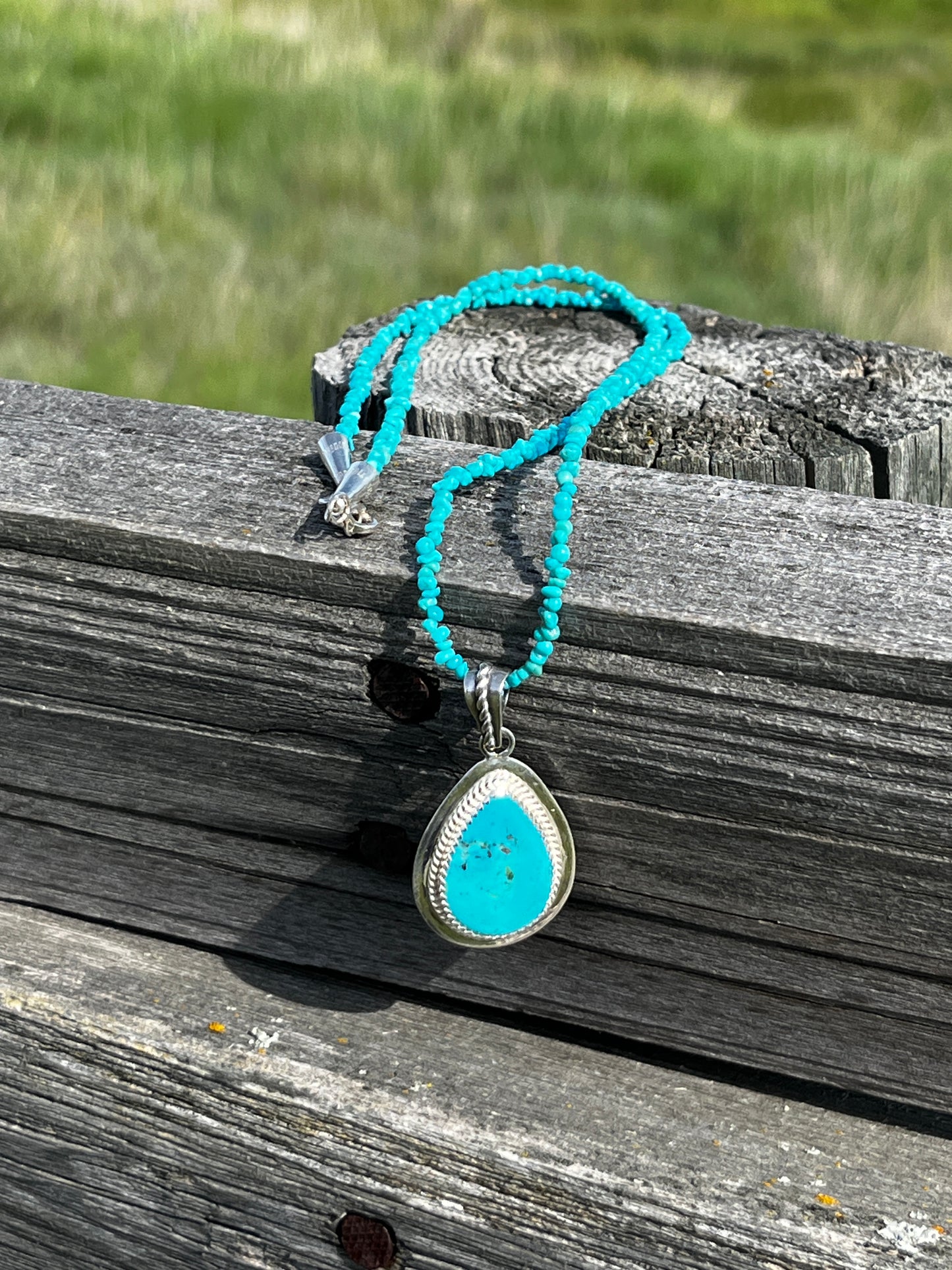 Turquoise Necklace - Medium Teardrop