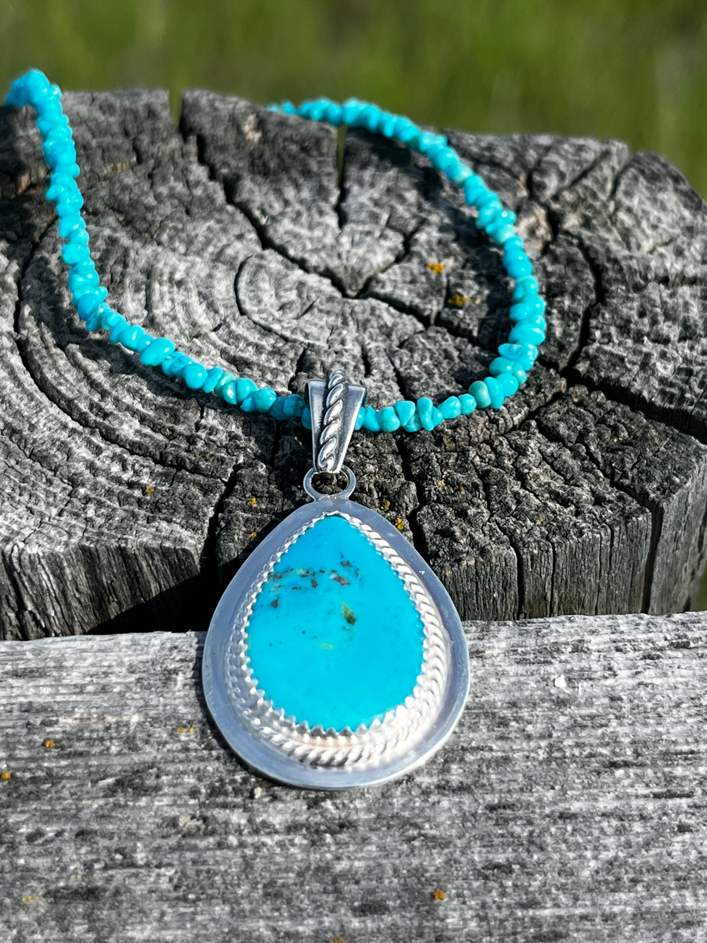 Turquoise Necklace - Medium Teardrop