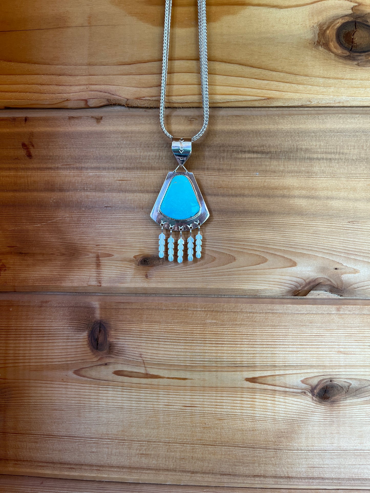 Turquoise & SS Pendant
