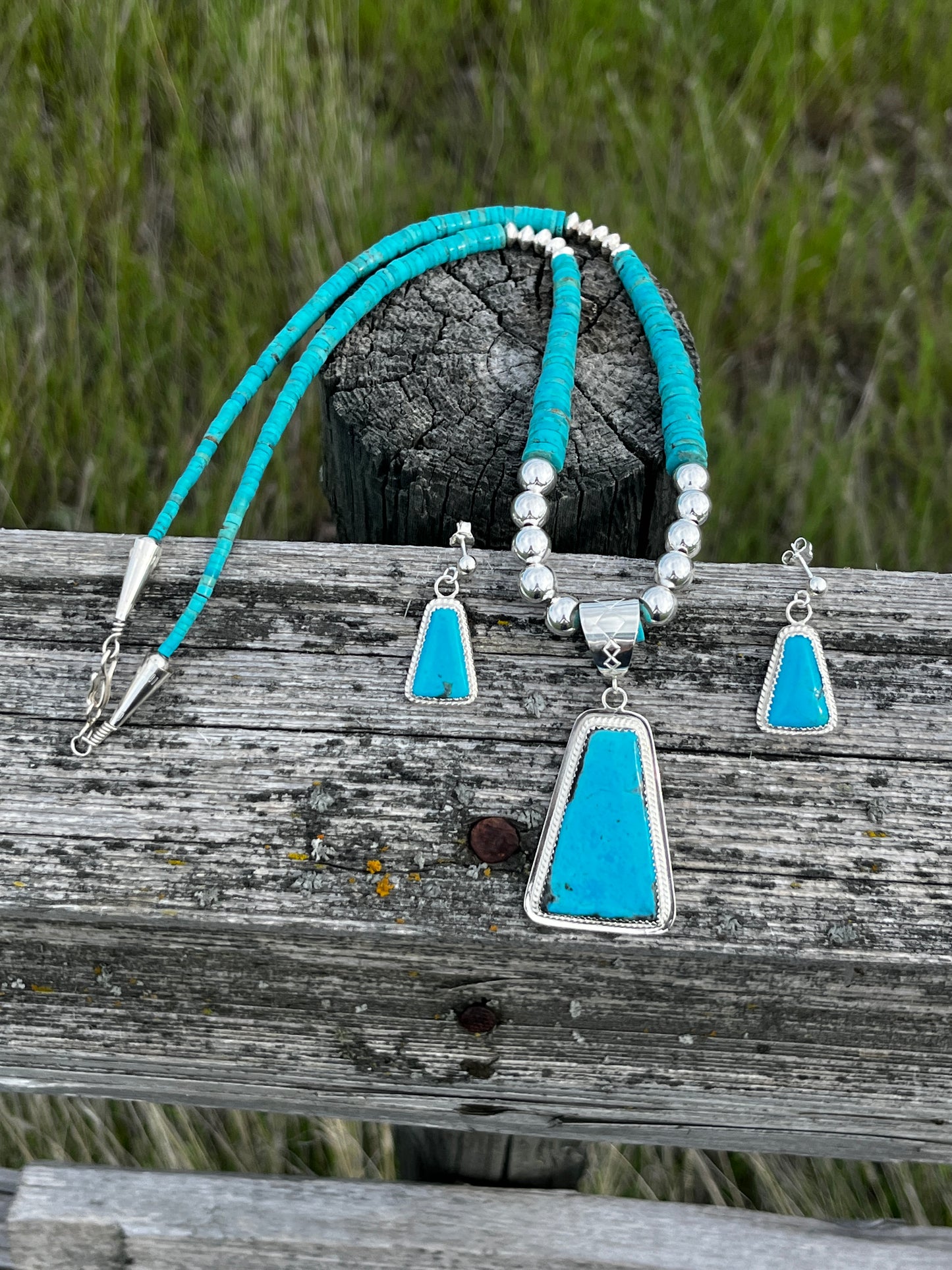 Turquoise Necklace and Earring Set