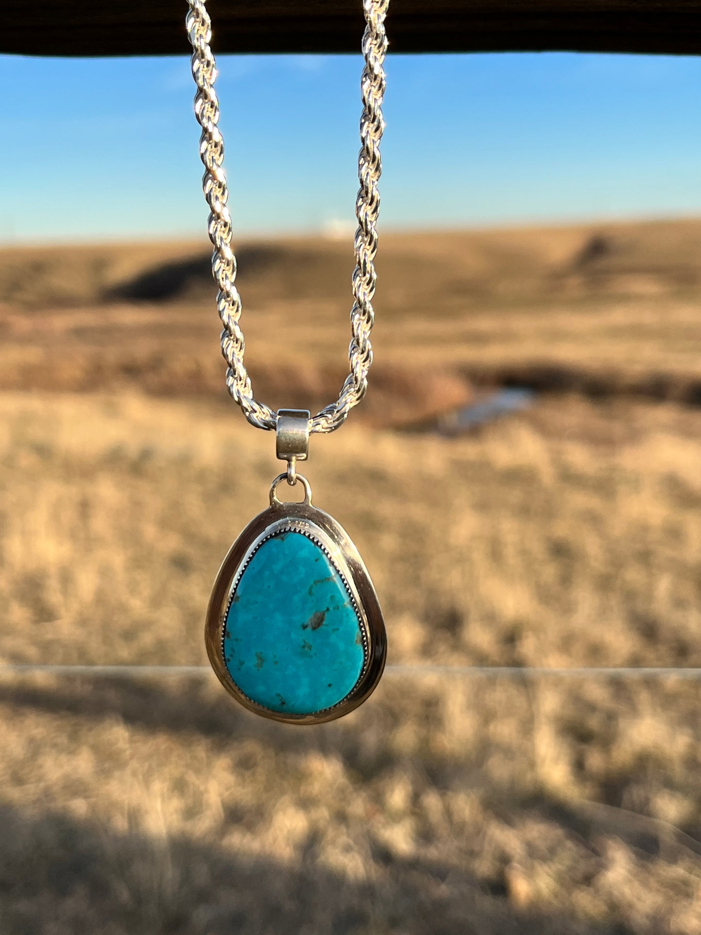 Turquoise and Sterling Silver Necklace
